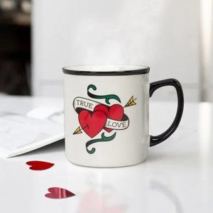 Exclusive "True Love" Tattoo Oversized Stoneware Mug - Oldschool Design